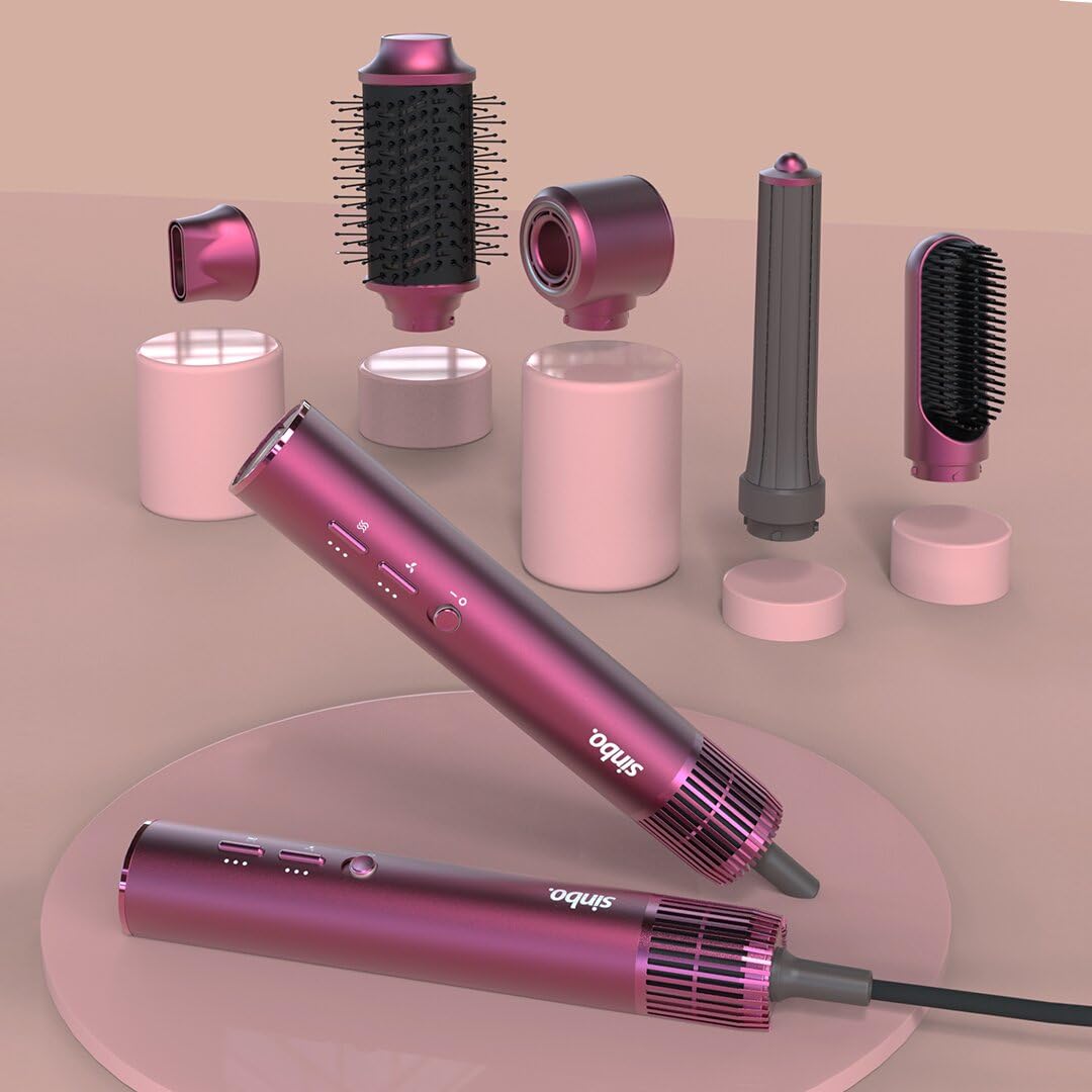 Chermik Sinbo Shd-1729 Air Brush (5İn1=Bukle-Hacimle-Düzleştir-2-Fırça) Saç Kurutma & Şekil Makinesi (1300W)(3-Kdm.Hız Sıcaklık)*4