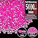 5000pcs 3mm Resin Rhinestones Bulk, Hot Pink AB Flatback Round Jelly Rhinestones Bedazzling Non Hotfix Crystal Gems Large Quantity Wholesale for DIY Crafts Clothes Tumblers Face Makeup Manicure