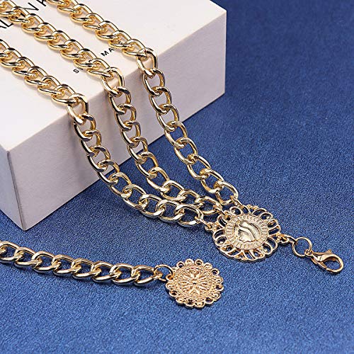 Suyi Chain Belts for Women Waist Chain Belt Multilayer Body Belly Chain4