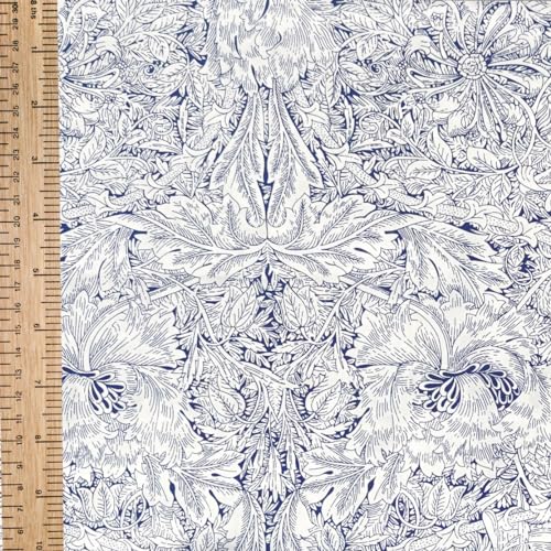 Liberty London Scarf - "Morris Indigo" WIlliam Morris Botanical Skinny Scarf Headband, Handbag/Purse flair - Tana Lawn Cotton - Choose Length4