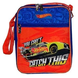 Hot Wheels Polyester 21 cms Blue & Orange Messenger Bag (MBE-MAT330)