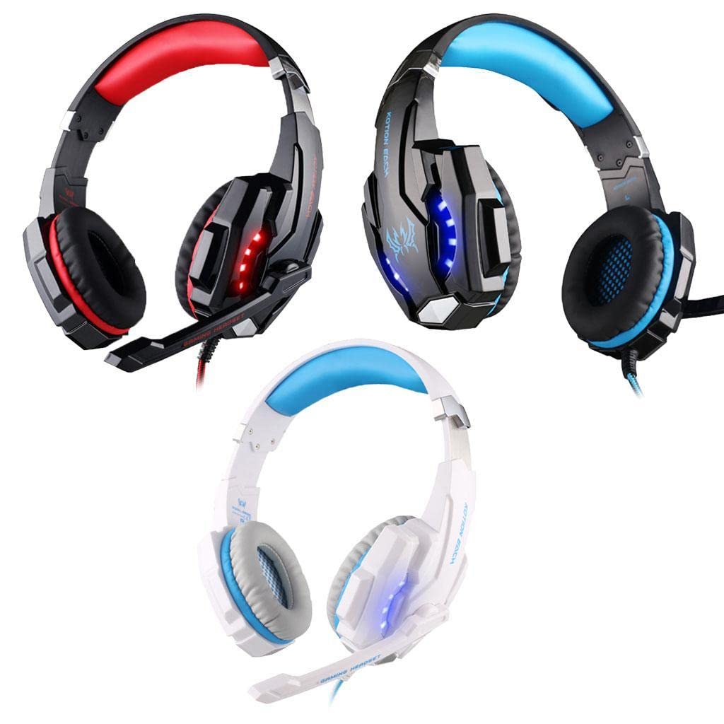 CALANDIS Deep Bass Game Headphone Sound Over-Ear Gaming Headset W/Led Light Red Blue-image-39