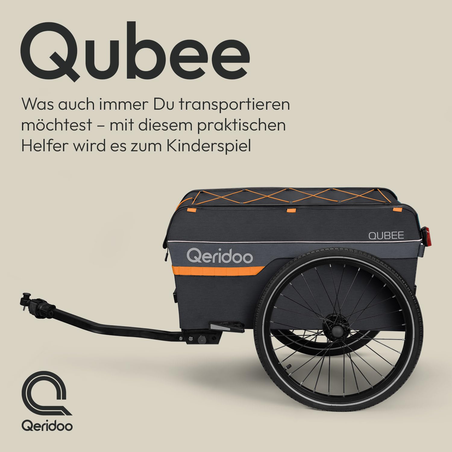 Przyczepa rowerowa Qubee Grey