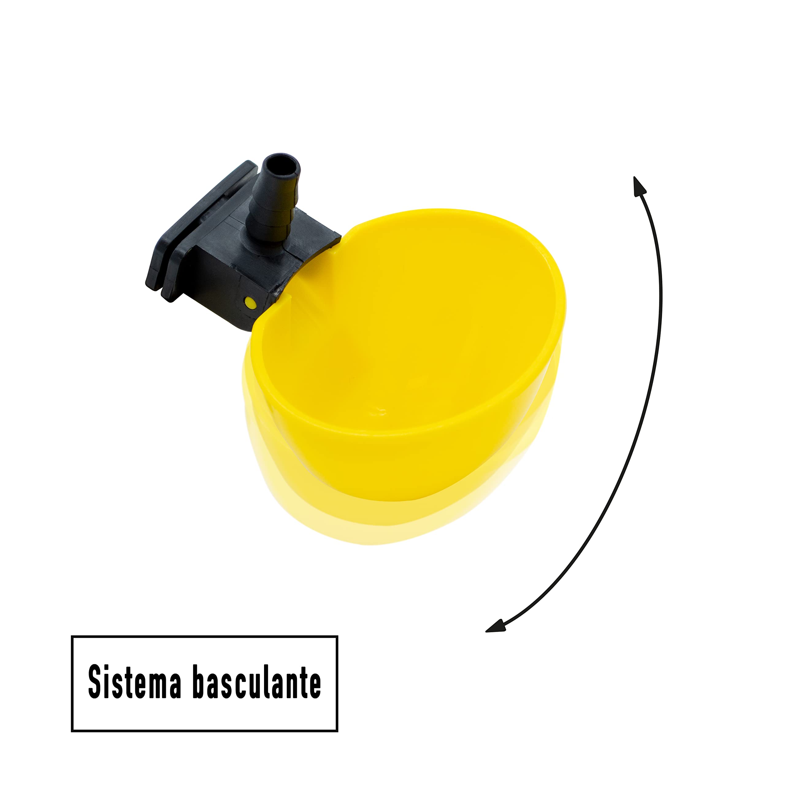 Pack Bebederos Basculantes Grandes - Bebederos Automáticos para Aves - Pack de 6 en Plástico Muy Resistente