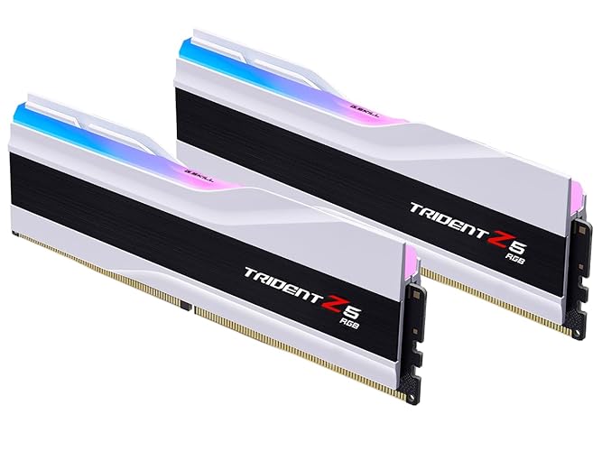G.SKILL Trident Z5 RGB Series (Intel XMP 3.0) DDR5 RAM 64GB (2x32GB) 6400MT/s CL32-39-39-102 1.40V Desktop Computer Memory UDIMM - Matte White (F5-6400J3239G32GX2-TZ5RW)