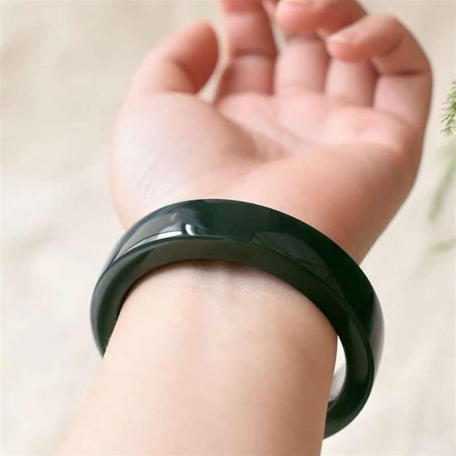 Natural chino Tian Jade tallada a mano amplia pulsera cuadrada moda boutique joyería femenina pulsera de zafiro regalo popular