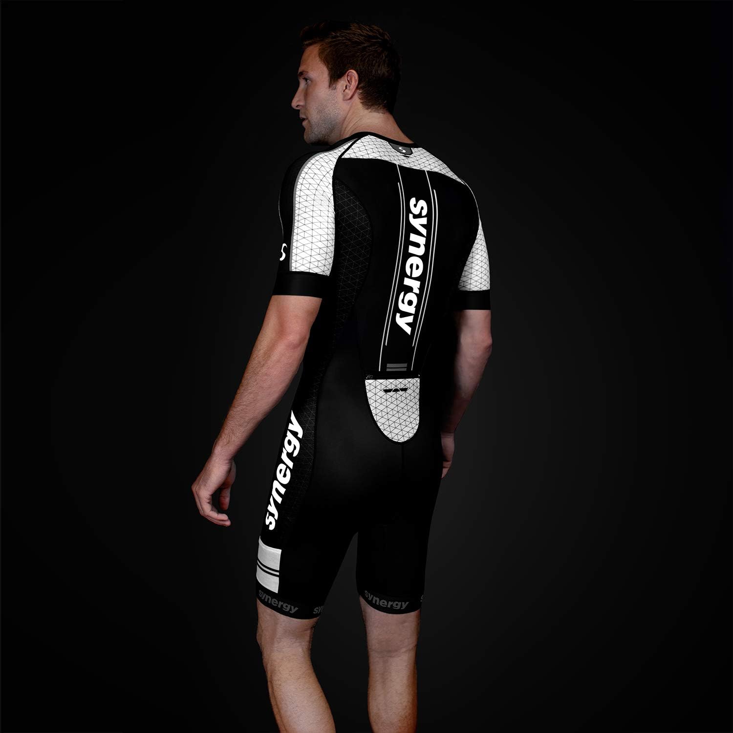 Synergy Triathlon Tri Suit Men's Elite Short Sleeve Trisuit Cycling