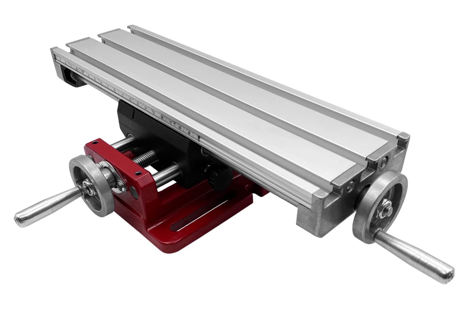 PAULIMOT Kreuztisch aus Aluminium 310 x 90 mm mit Rundsäulenführung