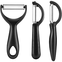 Betteya Upgrade Potato Peeler for Kitchen,3PCS Stainless Steel Vegetable Peeler, P and Y Veggie Food Peeler for Apple Fruit Carrot Zucchini Cucumber,Good Grip Makes Peeling Very Easy