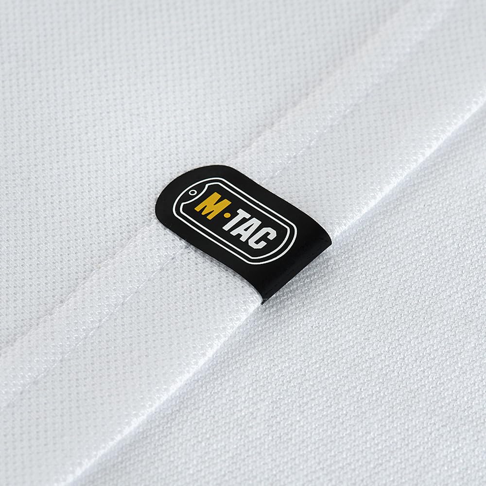 M-Tac Polo tattica da uomo – Polo da lavoro traspirante e resistente con superfici in , perfetto per sicurezza, polizia e attività all'aperto, bianco, S