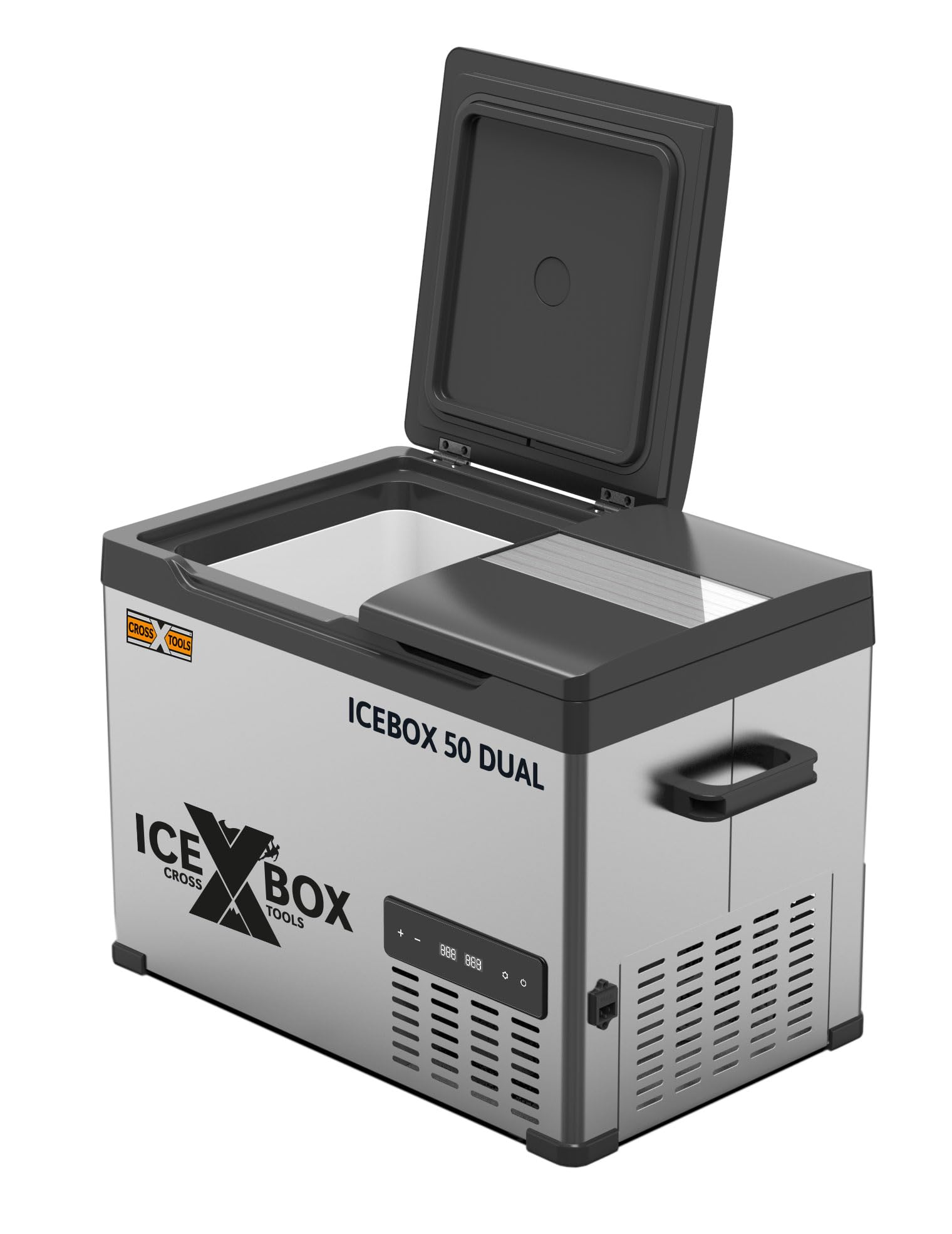 CROSS TOOLS elektryczna kompresorowa lodówka turystyczna, Camping & Auto, przenośna zamrażarka, lodówka z App, 230V/12V/24V, idealna do łodzi i vanów