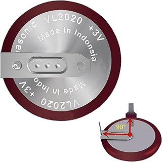 Replacement for VL2020 Battery for BMW E46 E60 E92 3 328 330 X5 Keyless Entry Remote Control Smart Car Key Fob Shell (90 Degree Leg)