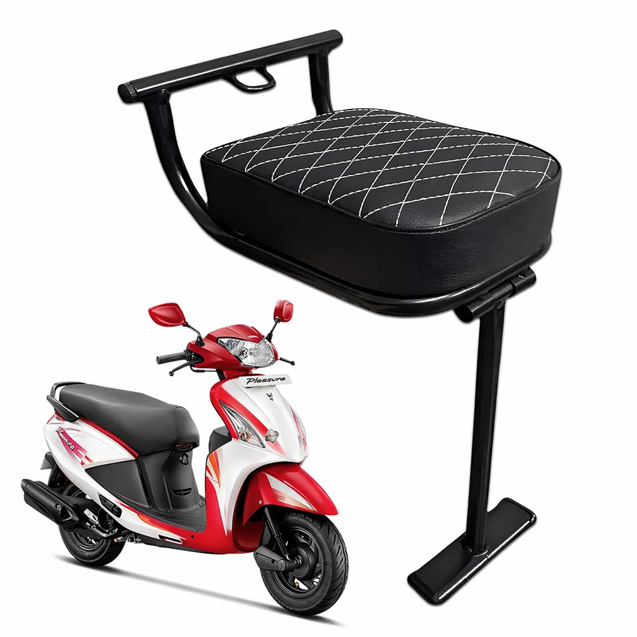 CCE Front Baby Seat for Scooty Activa | Foldable Child Chair for Scooter | Soft Cushioned Support | Heavy Duty Metal Build | Universal Fit for All Scooties