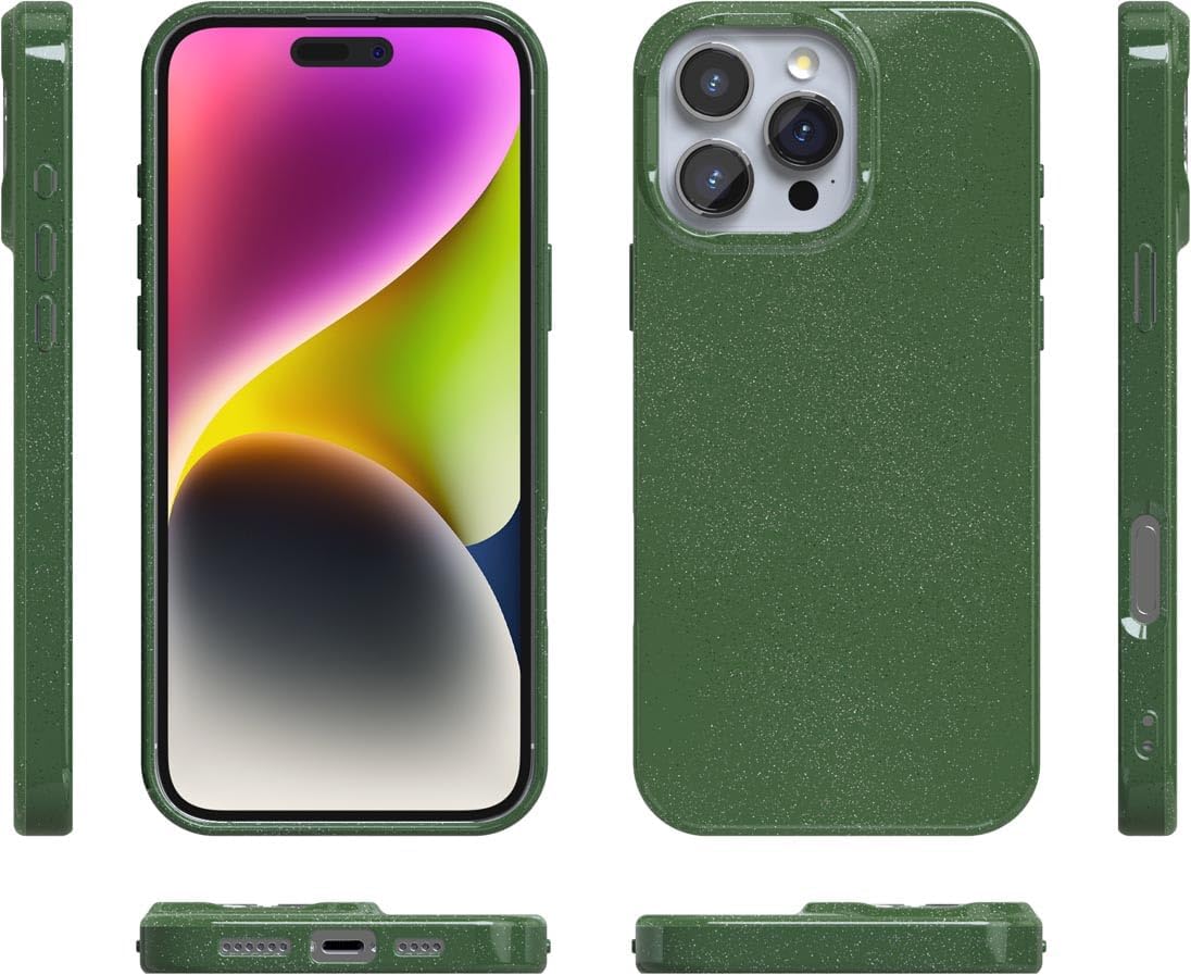 Casely iPhone 16 Pro Case | Mystic Moss | Green Enchanted Shimmer | Compatible with MagSafe | Classic Ultra Slim Design