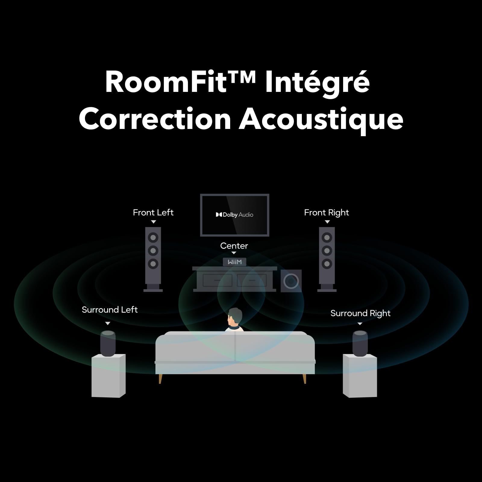 WiiM Amp Ultra avec Voice Remote2 | Amplificateur de Streaming 100W avec DAC ESS ES9039Q2M Dual Amplis TI TPA3255 |Égaliseur RoomFit Intégré&Écran Tactile| Entrées HDMI ARC, Optique, RCA| Gris Spatial