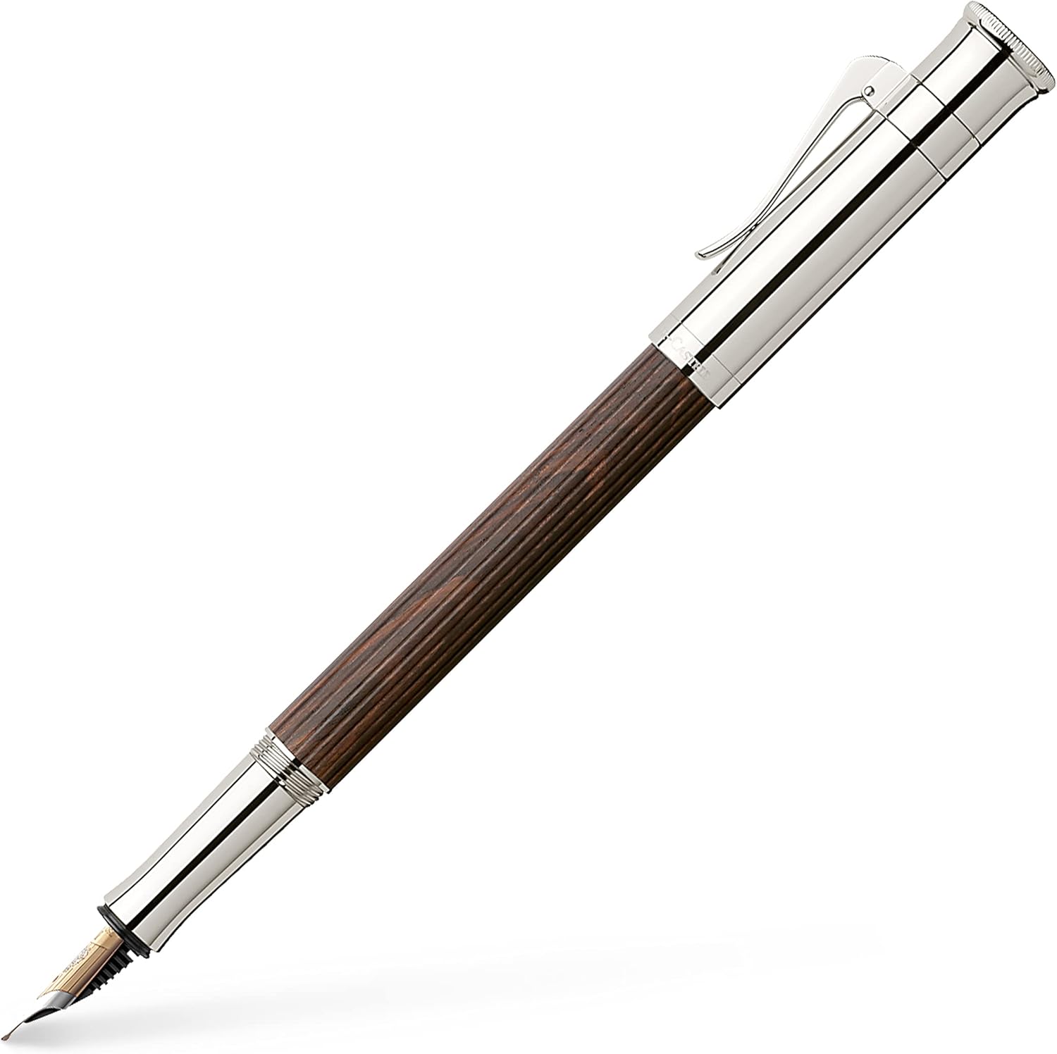 野原工芸似 極上マーブルウッド シャープペンシル ゴールド 斑紋純銀色