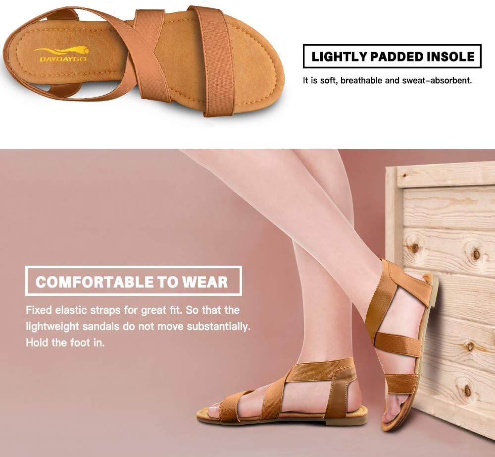 DAYDAYGO Women's Elastic Flat Sandals - Image 5