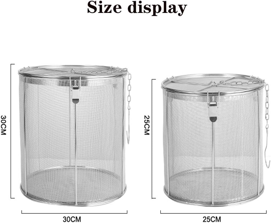 Large Capacity Stainless Steel Fine Mesh Strainer Gravy Soup Taste Spice Box Basket Brine Hot Pot Slag Separation Colander Strainers Basket Tea Infuser (Color : 30x30cm)