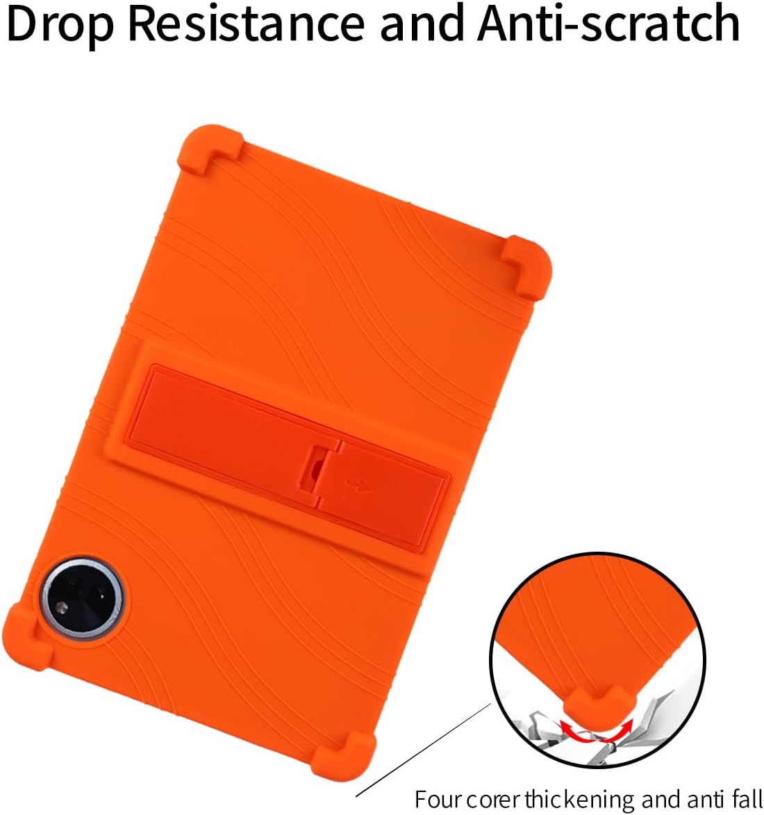 for DOOGEE U11 Pro Tablet 11 Inch Android Tablets Case,BOVUGAC Soft Silicone Adjustable Stand Shockproof Kids Friendly for DOOGEE U11Pro Tablets(Orange)