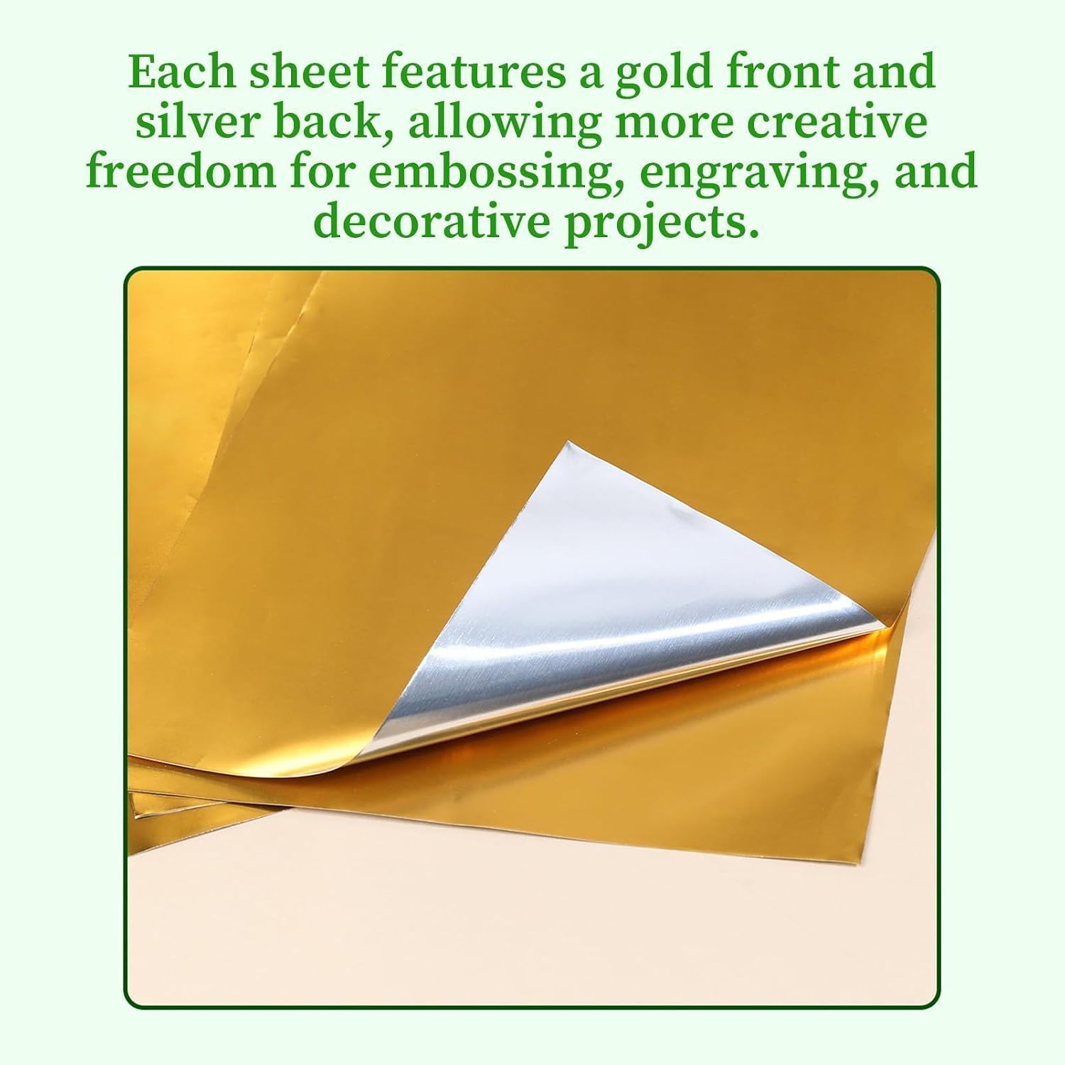 Gold Leaf Sheets for Art - Aluminum Foil Gilding Sheet,Gilding Craft Decoration - for Docor Nail Flowers Girls Boys Kids Home Classroom House School Bedroom Party Wedding
