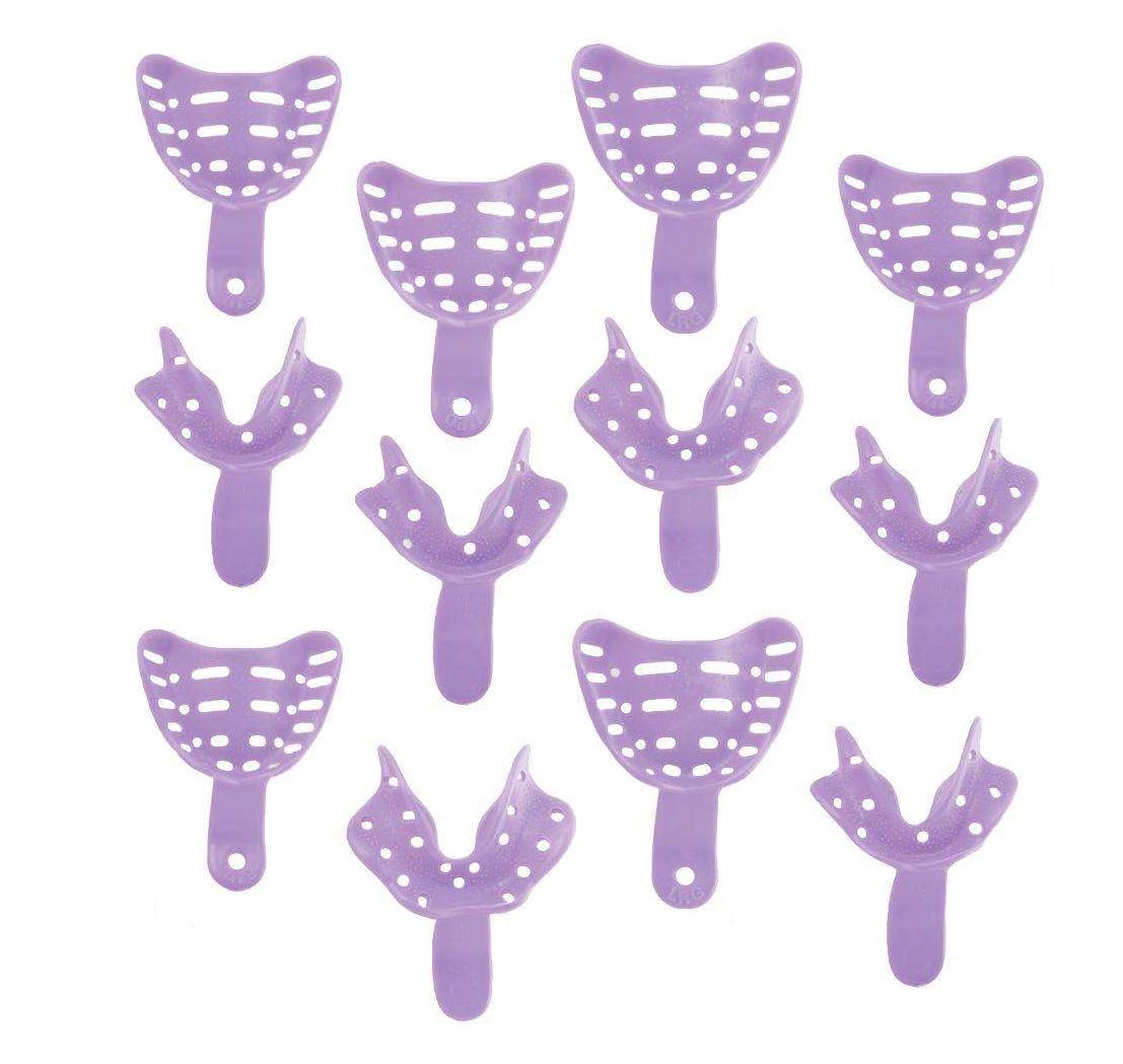 Keystone Edentulous Dental Impression Trays 12/Bg Disposable High Impact Styrene Excellent Trays (#5 Upper-Large)