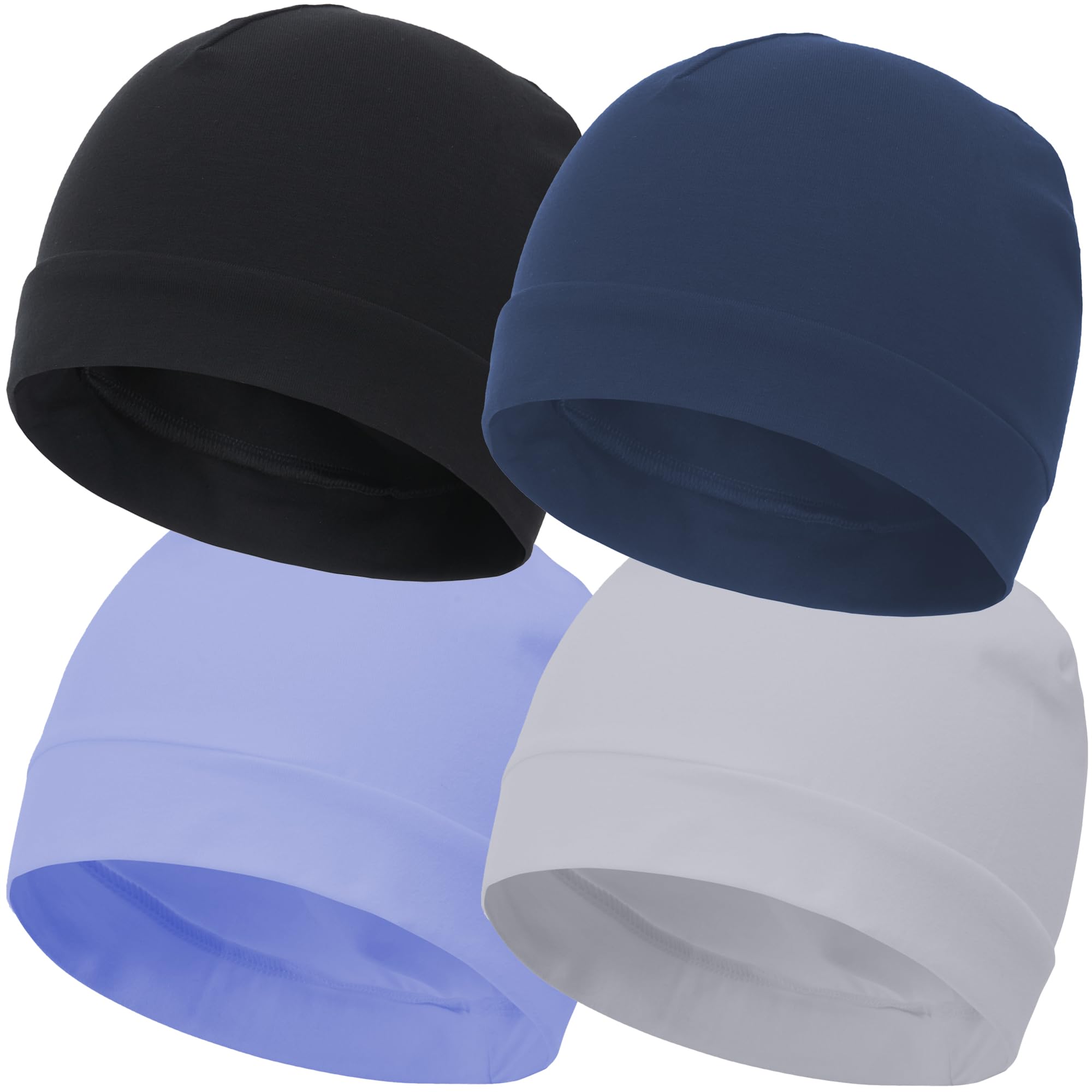 vidsel Gorras de calavera 100% algodón para hombres y mujeres, gorro de noche transpirable, gorro de dormir, gorro suave y ligero para correr