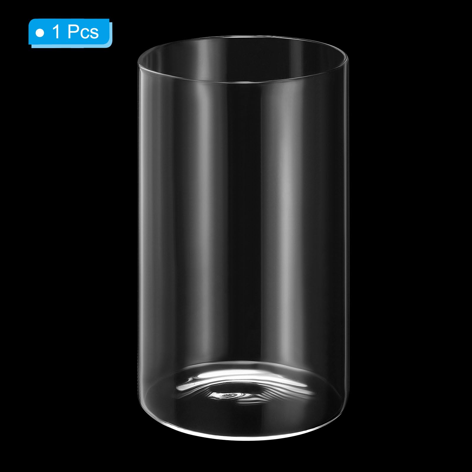 PATIKIL Clear Glass Cylinder Vase, 5.9" Tall and 3.3" Dia, 750ml, Tabletop Flowers Vase, Floating Candle Holder, Wedding Centerpieces - Image 3