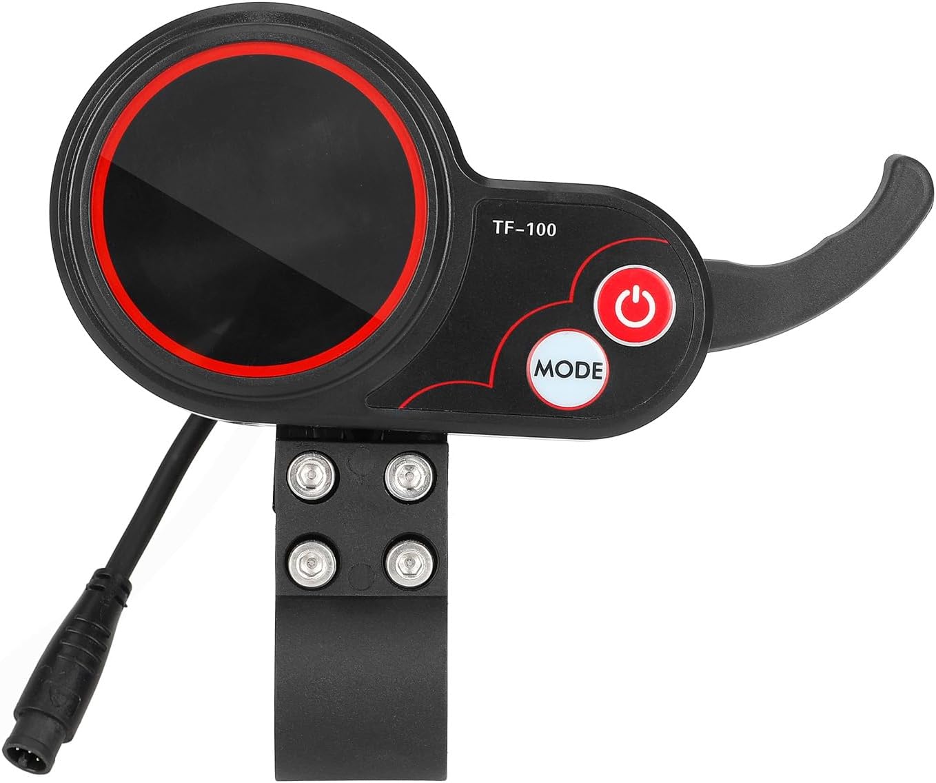 Wokyo Electric Scooter Thumb Throttle Speedometer with LCD Display, 2 in 1 TF - 100 LCD Display Meter Finger Throttle, Waterproof Plug for KUGOO M4 Pro Parts Electric Scooter 36-48 V (6 PIN)