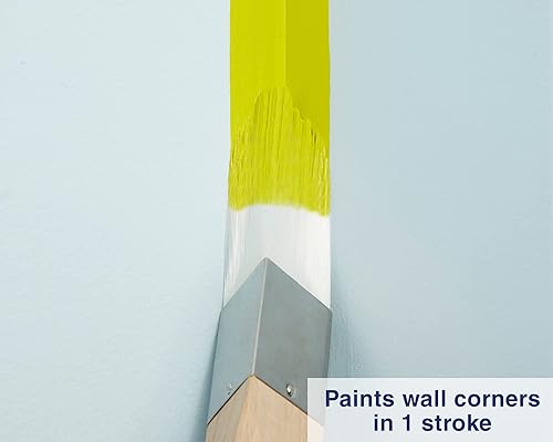 Miniatura 3 de Zibra Pincel triangular para esquinas de pared, puertas, armarios y molduras detalladas, 1.25 pulgadas, pincel para artistas