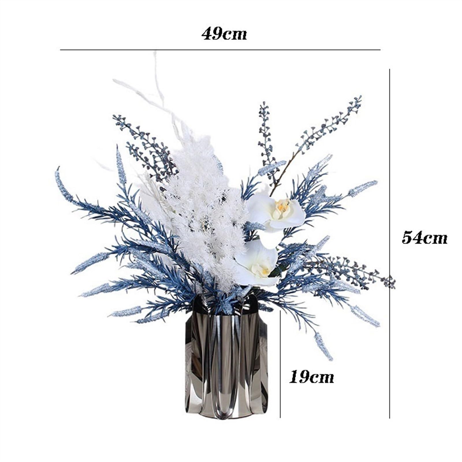 Kunstblumen Hochwertiges blaues Simulations-Blumenkunst-Set for Zuhause, Wohnzimmer, Restaurant, Hotel, Modell, Raumdekoration, künstliche Blumen, Ornamente für die Außendekoration
