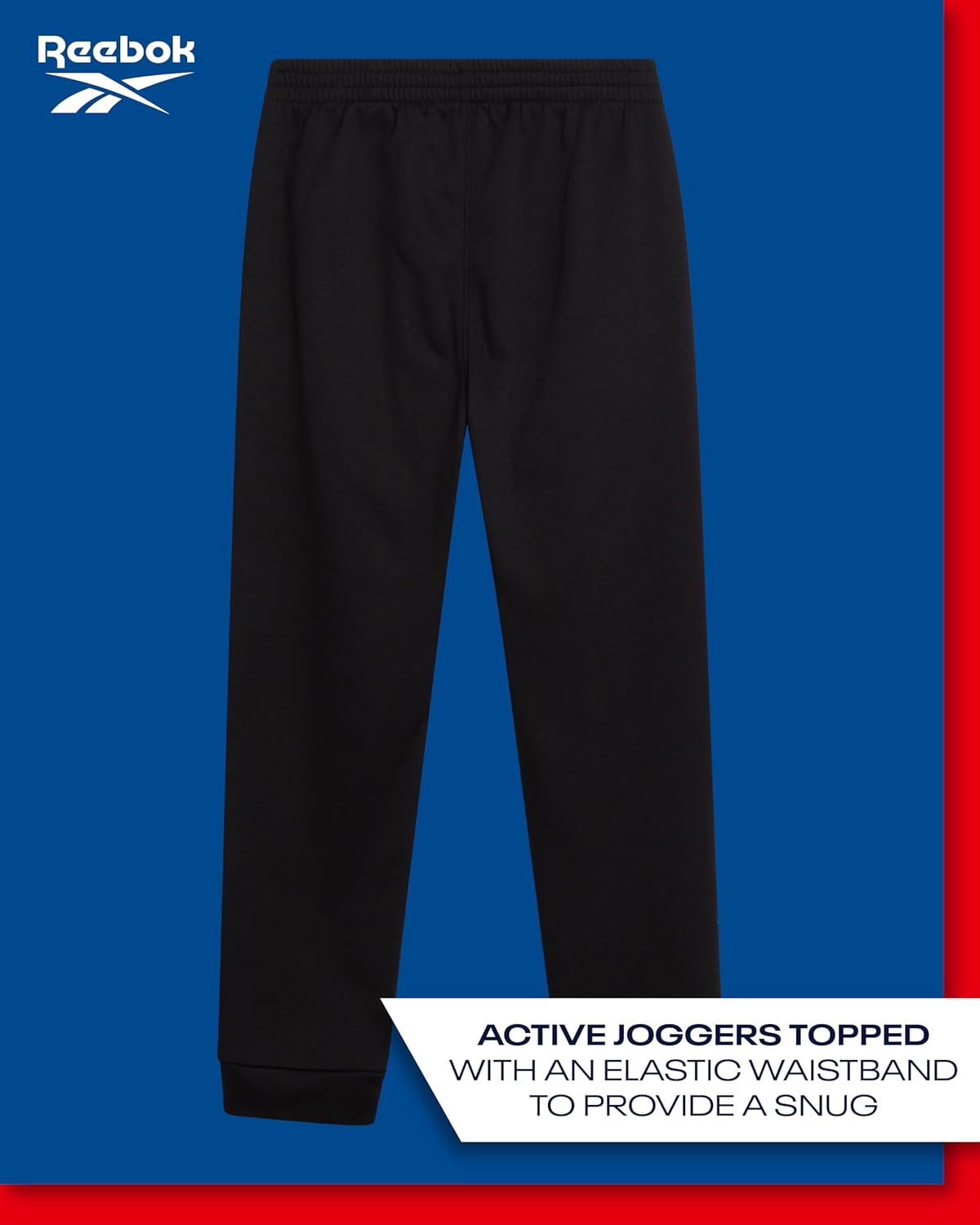 Reebok Boys Sweatpants - Soft Performance Fleece Boys Joggers Athletic Pants with Elastic Waist & Pockets (Sizes Run Small) - Image 5