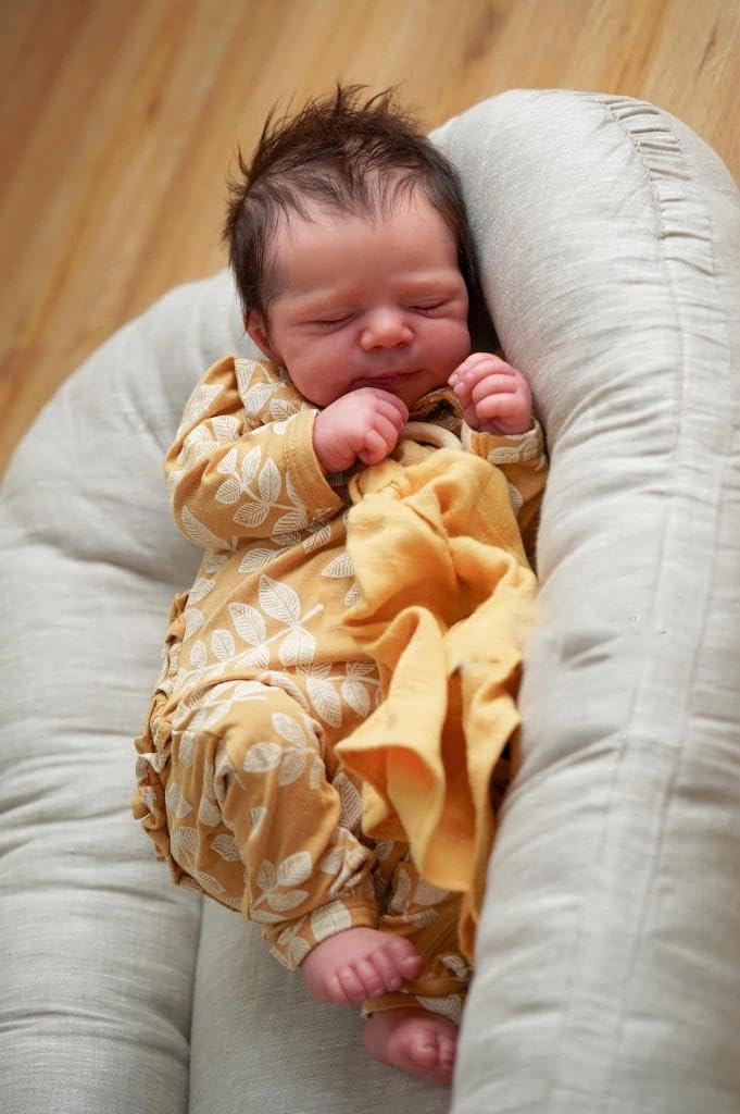 RXDOLL Asleep - Rzeczywista lalka z silikonu, całe ciało, 45,7 cm, realistyczna, anatomicznie poprawna, prezent urodzinowy dla dzieci od 3 lat