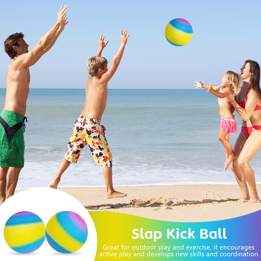 OSDUE Bola Arcoiris Pelota De Inflable, Pelotas de PVC Juguete Pelota Hinchable, Pelota de Playa de 8.6 Pulgadas Balones de Agua Bola de Juego Balon Interior y Exterior (Azul-Violeta)