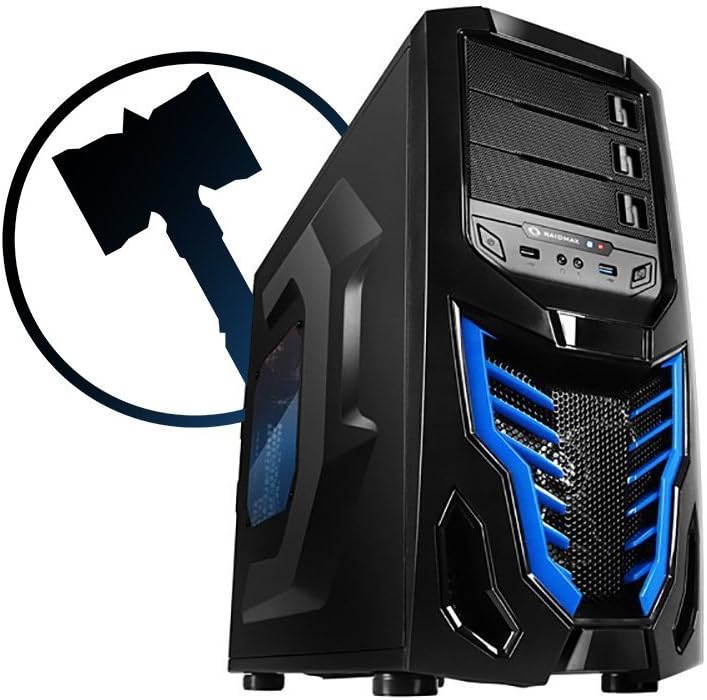Ironside Minion Advanced - Budget Gaming PC Blue Desktop 5 Year Warranty AMD Quad Core, GTX 950 2GB, 2TB, Windows 10