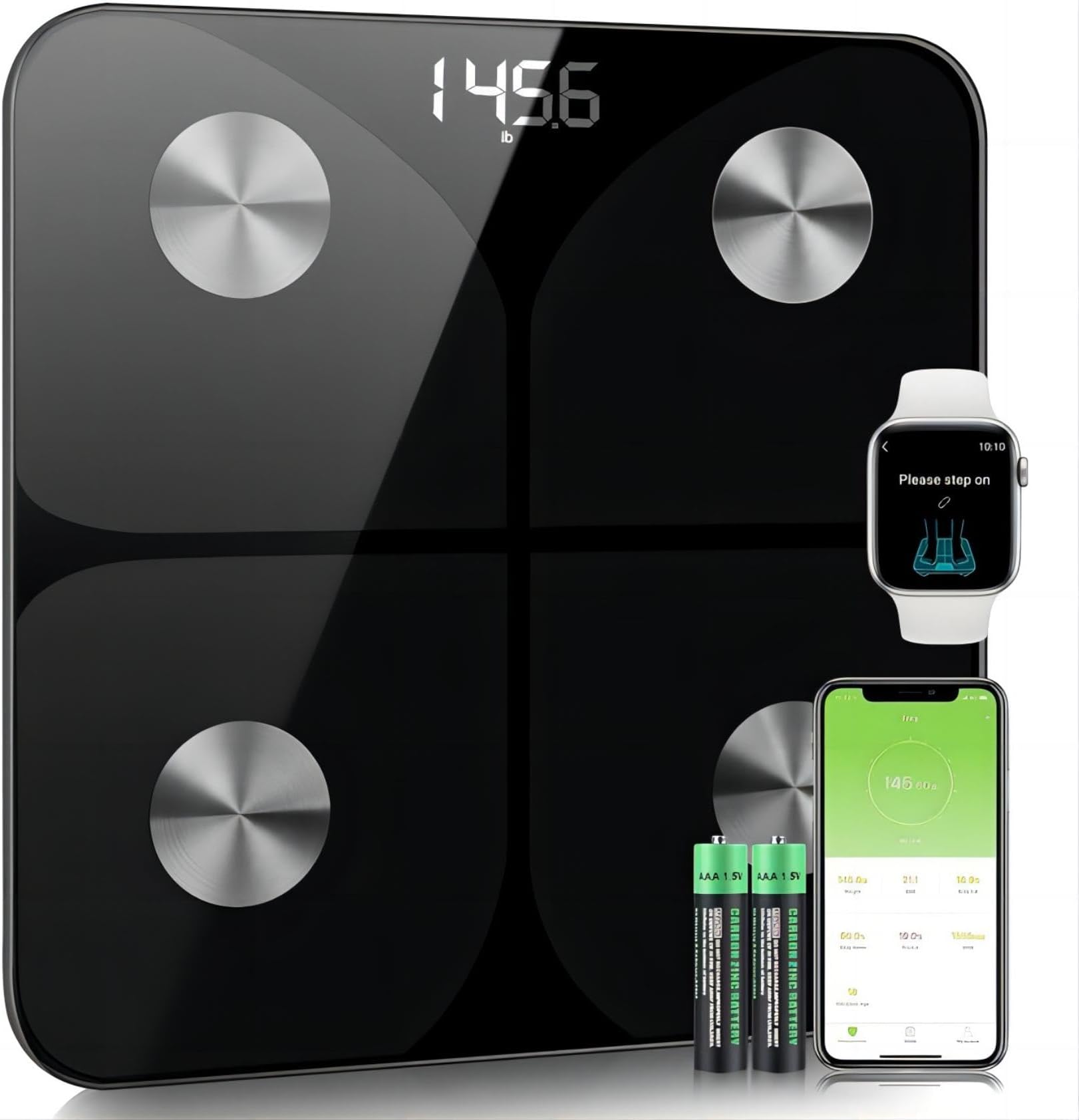 Bilancia pesapersone digitale ultraslim vetro temprato auto-spegniment