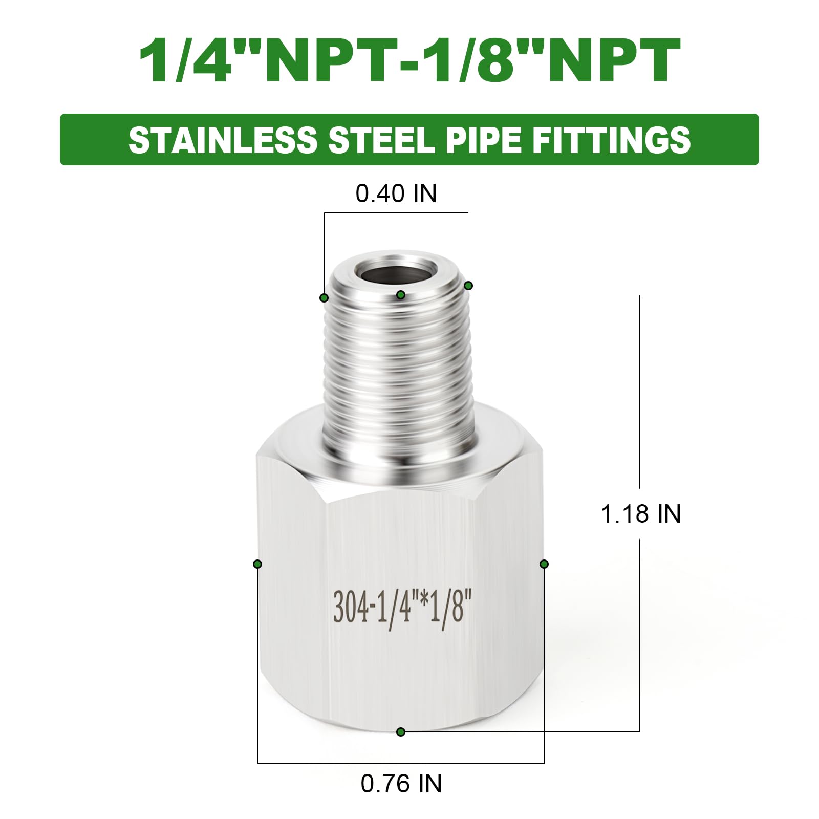 Snapklik.com : TAISHER 10PCS 304 Stainless Steel Pipe Fitting