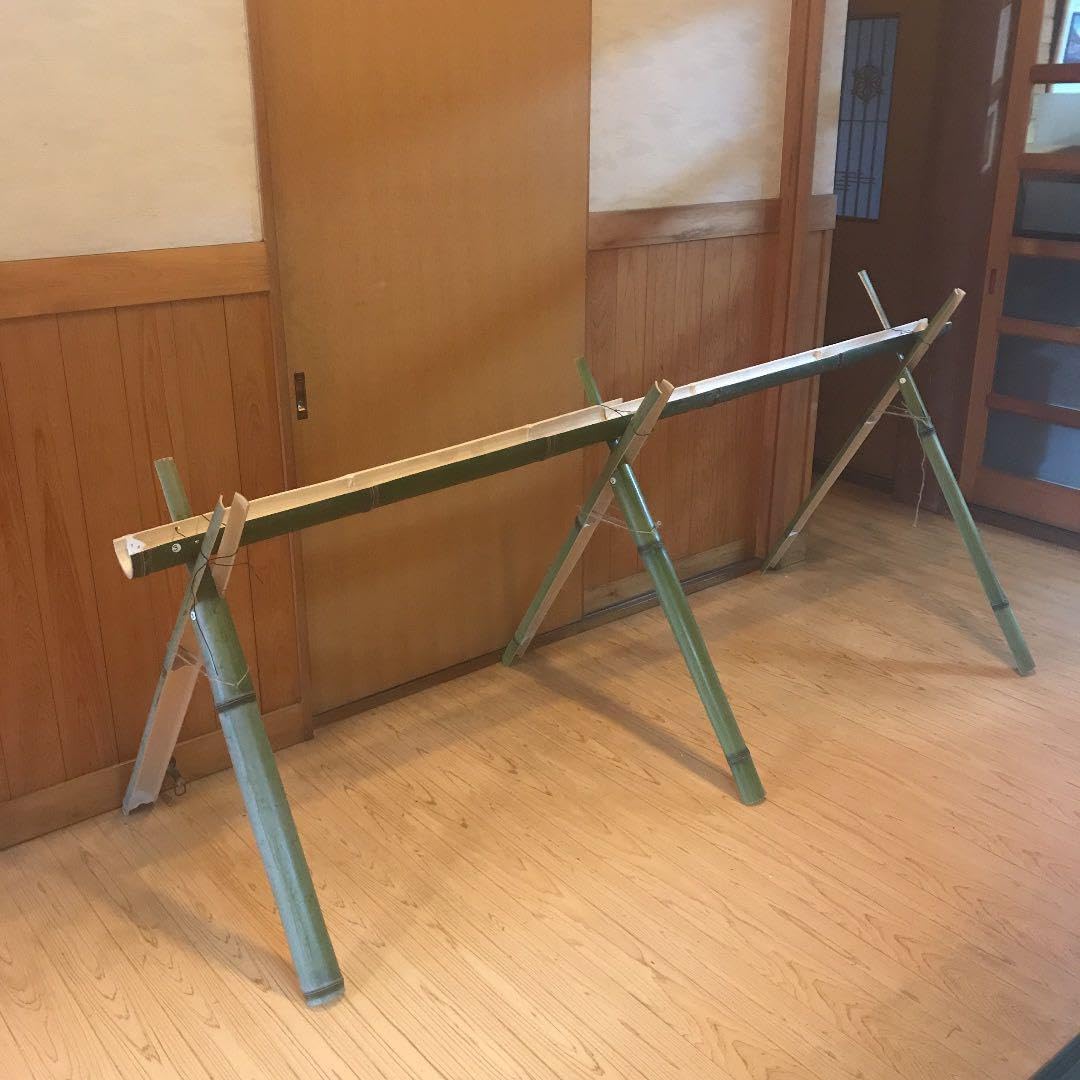 青竹流しそうめんセットC 流しそうめん プラ竹水路・長脚セット Cの