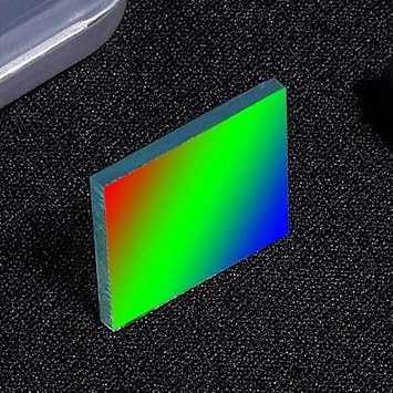 Holographic Diffraction Grating 1000 Lines 1mm-2400 Lines 1mm Glass Engraving 20x20mm Ultra-high Precision Optical Instrument Physical Optics Color 1800 Lines/mm, Size 20X20MM_2MM