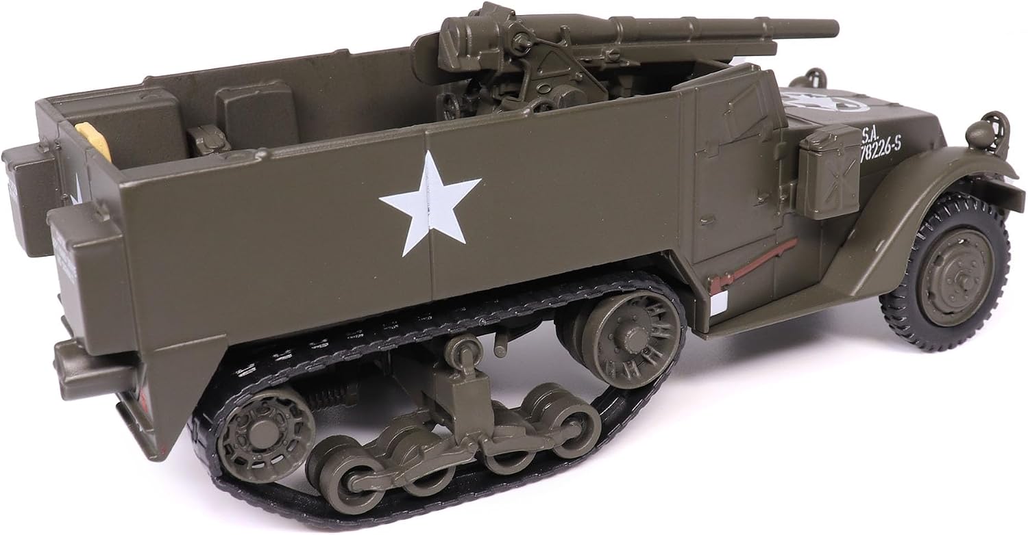 Motor city classics 1:43 Scale Military Diecast Collectible | M3 Gun Motor Carriage with 75mm M1897A4 Gun | Militaria Diecast Model 24215-41