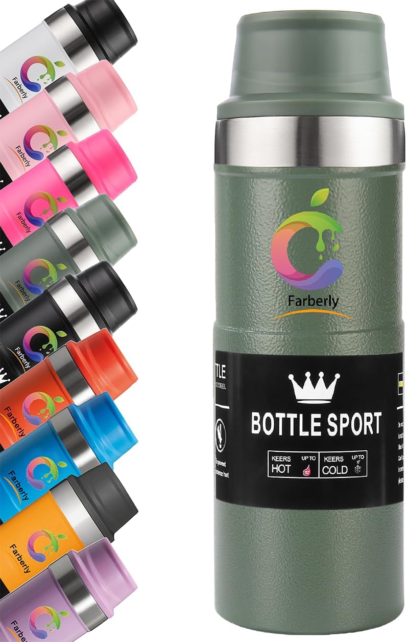 Stainle Trigger Action Travel Mug Stainle Cup 17oz Water Bottle Thermal cup Travel Mug Cup Vacuum Coffee Tumbler Stainless Steel Coffee Mug Insulated Water Bottle For Hot And Cold
