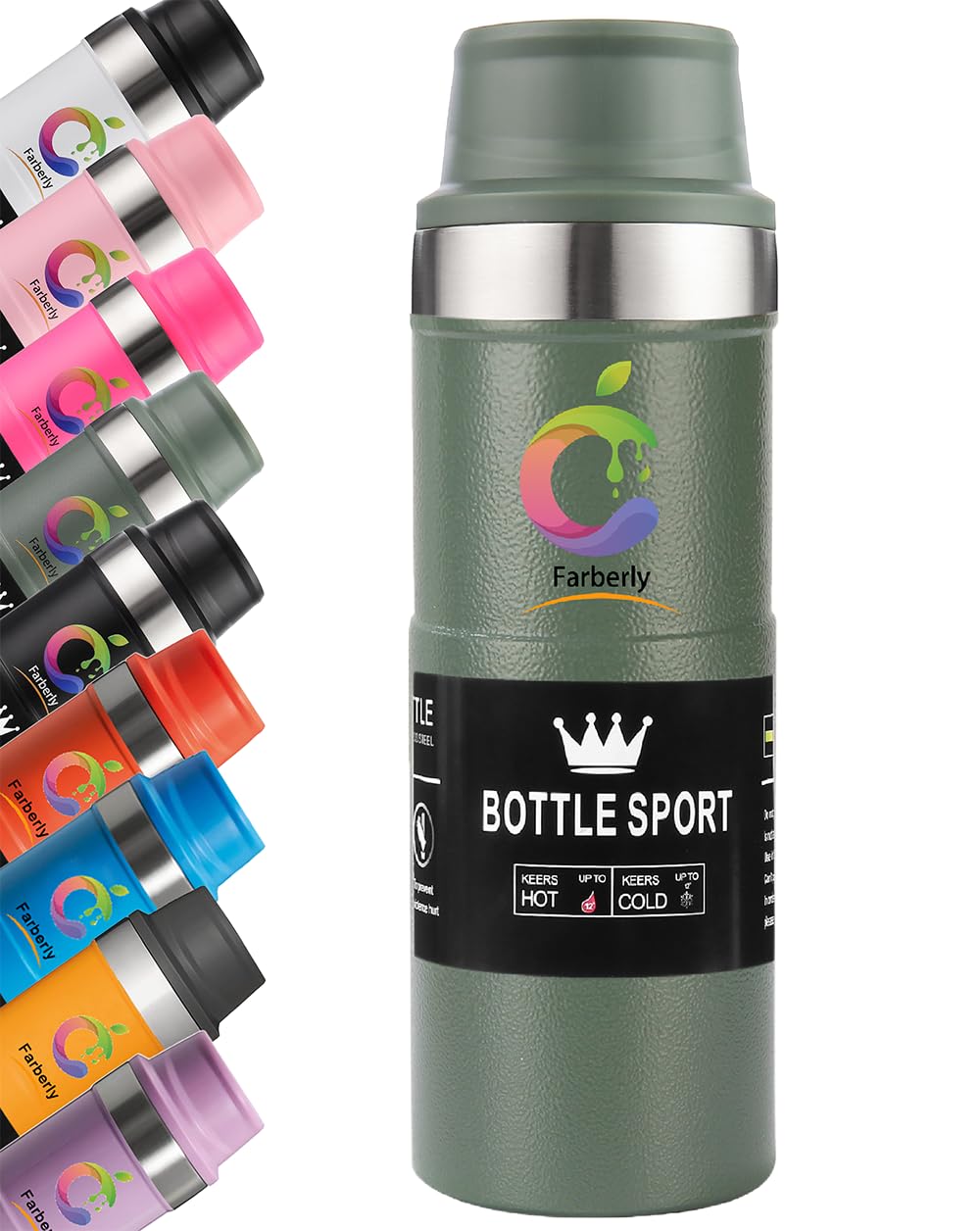Stainle Trigger Action Mug de voyage en acier inoxydable Bouteille d'eau isotherme de 500 ml Tasse à café isotherme en acier inoxydable pour chaud et froid