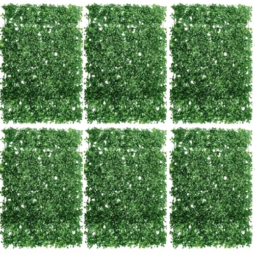 Artificial Green Hedge Panel for Wall Decor Pack of 6 | Green Gra...