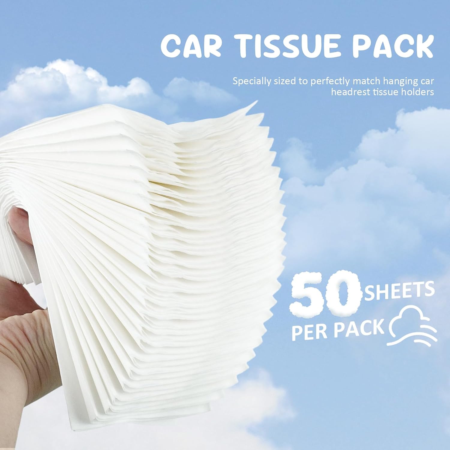 Car Tissue Refills, 3-Ply Soft Tissues, 300 Sheets image 3