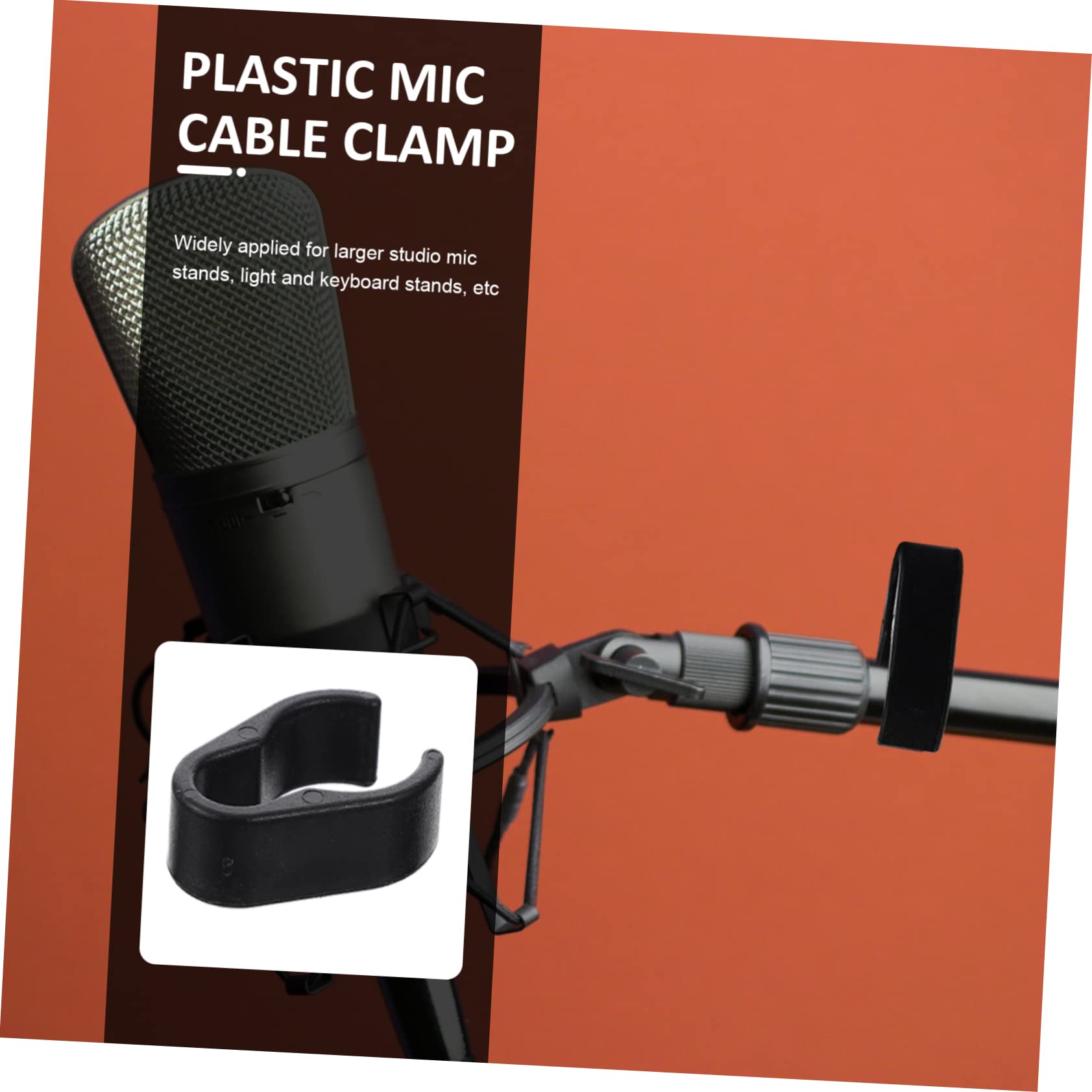 Snapklik.com : 10pcs Mic Cable Clips Cord Holders For Microphone Stands ...