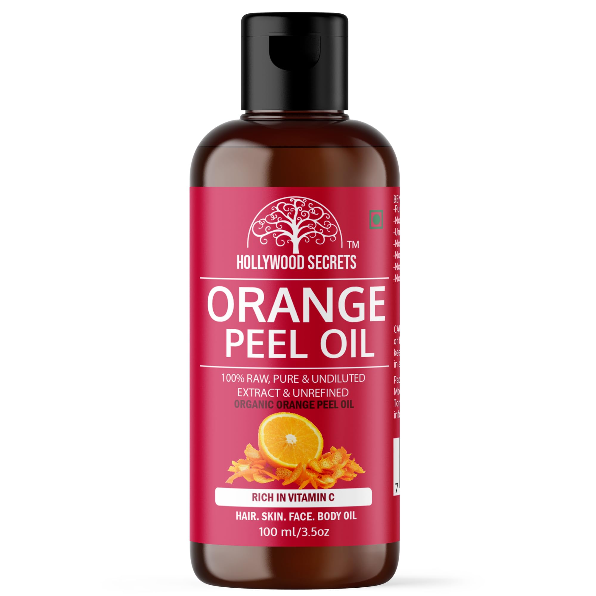 Organic Pure Orange Peel Oil Face Skin 100 ml