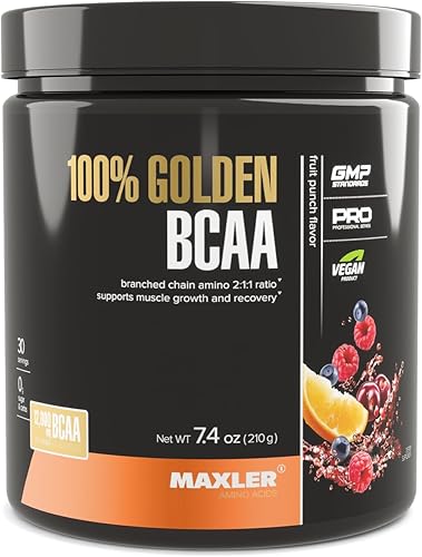 Maxler Polvo 100% dorado BCAA Bebida de recuperación intra y después del entrenamiento para una recuperación muscular acelerada y crecimiento