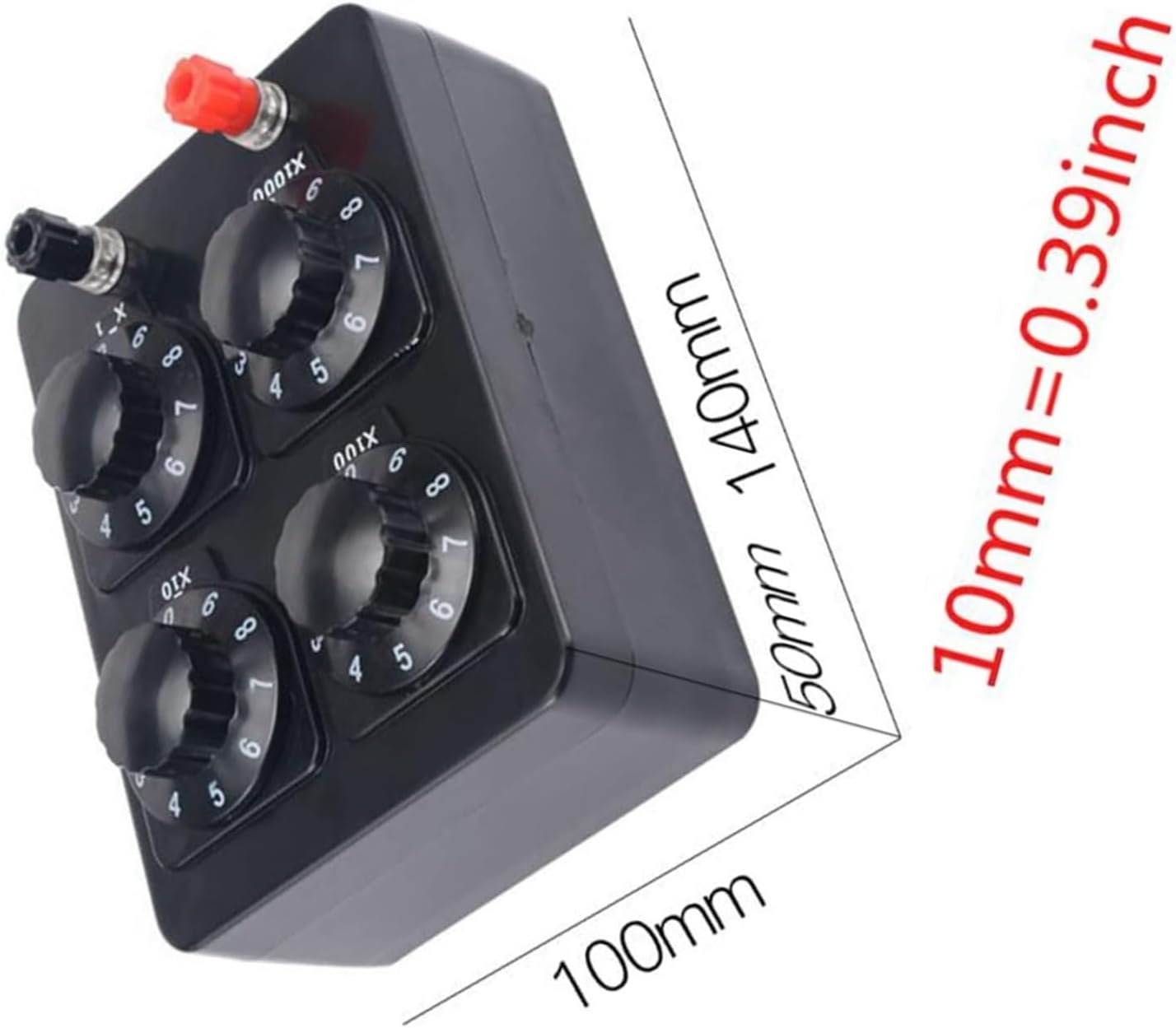 Variable Decade Resistor Box 0-9999 Ohm 3X Range Teaching Instrument for Electronics Education