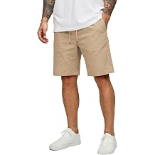 COOFANDY Mens Casual Shorts Cotton Drawstring 9 inch Chino Stretch Shorts