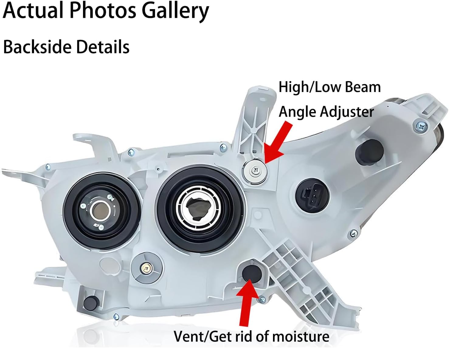 Headlight Assembly Set For 2011 2012 2013 Toyota Highlander SE Base Limited Hybrid Plus SUV Replacement Bumper Headlamps Chrome housing Clear lens Driver and Passenger side TO2503208 TO2502208 (LH&RH)