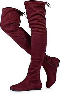maroon flat boots